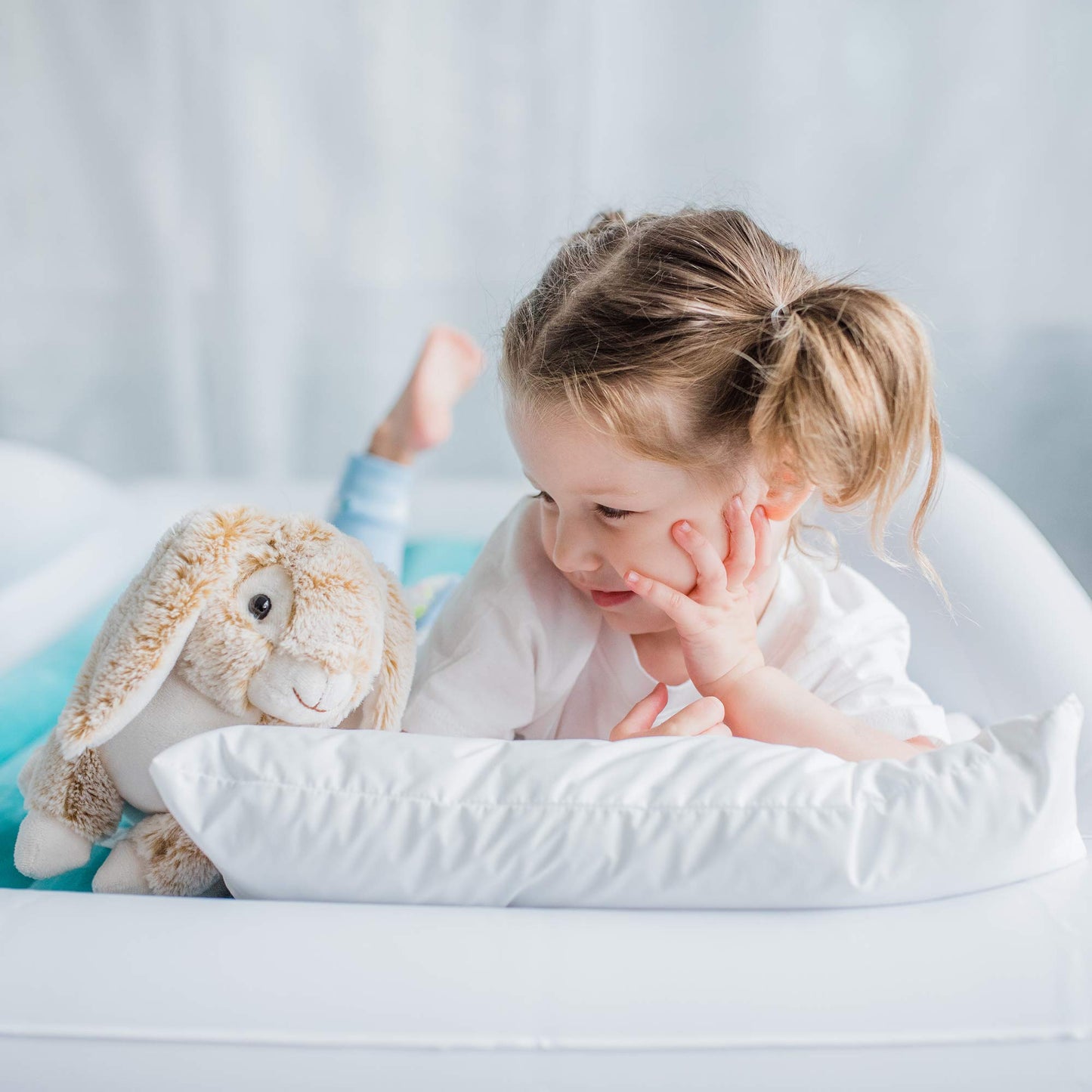 Little Sleepy Head Youth Pillow Case - 100% Made Cotton & Hypoallergenic Pillow Case - Snug Fit Envelope Pillowcase Enclosure - Youth Pillow 16x22 Size - (White Envelope) Design Travel Pillow Cover