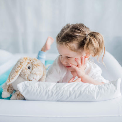 Little Sleepy Head Youth Pillow Case - 100% Made Cotton & Hypoallergenic Pillow Case - Snug Fit Envelope Pillowcase Enclosure - Youth Pillow 16x22 Size - (White Envelope) Design Travel Pillow Cover