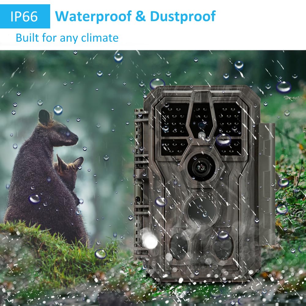 GardePro A50 Trail Camera, 4K 64MP, New-Gen Image Technology, Ultra-Low Light Sensitivity Sensor, Night Vision, Motion Activated