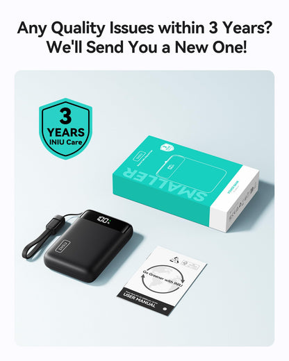 INIU Portable Charger, Smallest 22.5W 20000mAh USB C in & Out Power Bank Fast Charging, PD 3.0+QC 4.0 LED Display Phone Battery Pack Compatible with iPhone 16 15 14 13 Pro Samsung S23 Google iPad etc