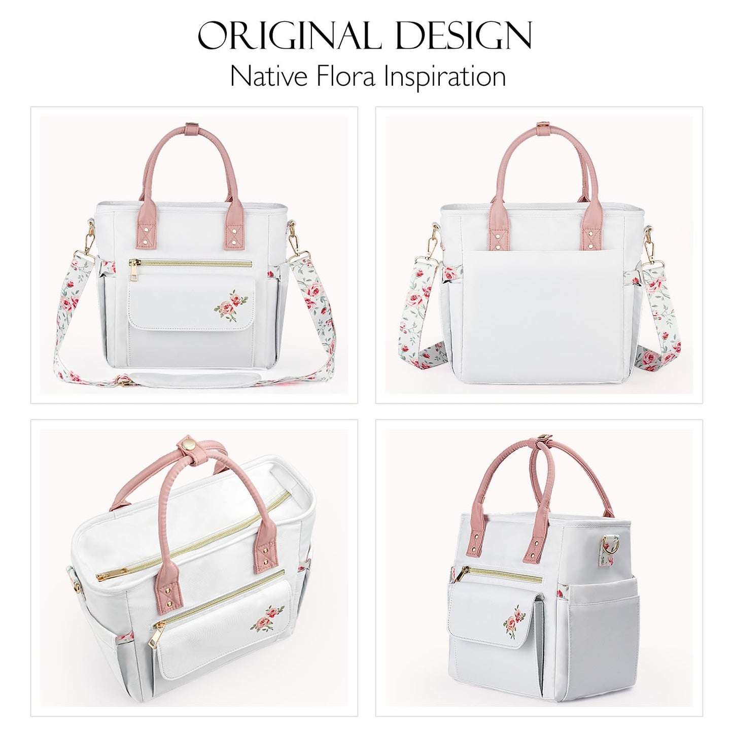 GLORIEROO Deluxe Insulated Lunch Box Bag Women - Leakproof Waterproof Cooler with Multi Pockets Removable Strap for Work Picnic - Teacher Mothers Day Christmas Birthday Gifts