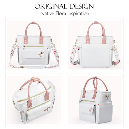 GLORIEROO Deluxe Insulated Lunch Box Bag Women - Leakproof Waterproof Cooler with Multi Pockets Removable Strap for Work Picnic - Teacher Mothers Day Christmas Birthday Gifts