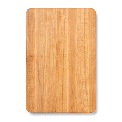 John Boos Chop-N-Slice Series Rectangular Wooden Maple Cutting Board 16”x10” – 1” Thick, 4.5-lb Reversible Butcher Block with Eased Corners, Edge-Grain & Finger Grips – Made in the USA