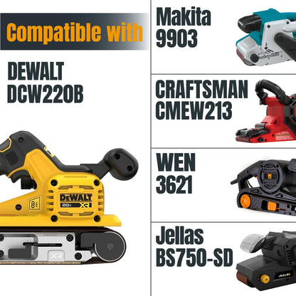 POWERTEC 3 x 21 Inch Sanding Belts, 10PK, 40 Grits Aluminum Oxide Sandpaper, 3x21 Sanding Belt for Portable Belt Sander, Woodworking, Paint Sanding, Metalworking, Rust Removal, Polishing (110460)