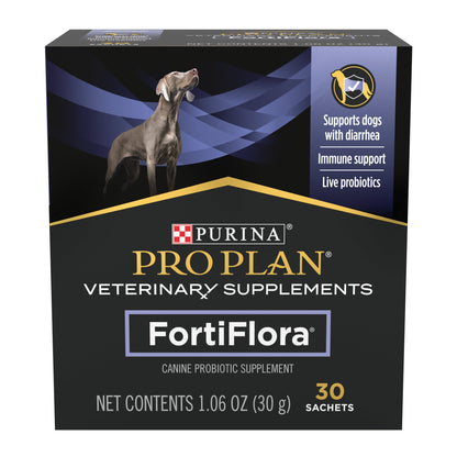 Purina Pro Plan Veterinary Supplements FortiFlora Dog Probiotic Supplement, Canine Nutritional Supplement - 30 ct. Box