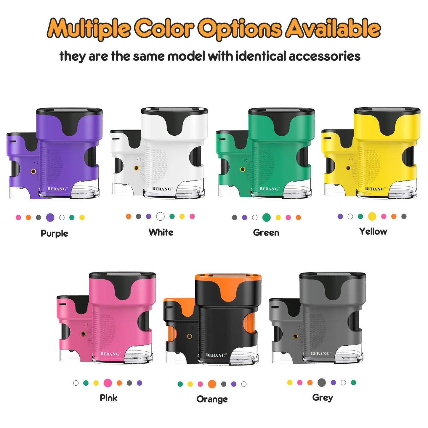 1000X Handheld Microscope for Kids 4K 2.0" Screen Rechargeable Mini Pocket Digital Microscopes w/Slides Kit Portable Edu Gift Age 4-6 8-12 Children Students (Yellow)