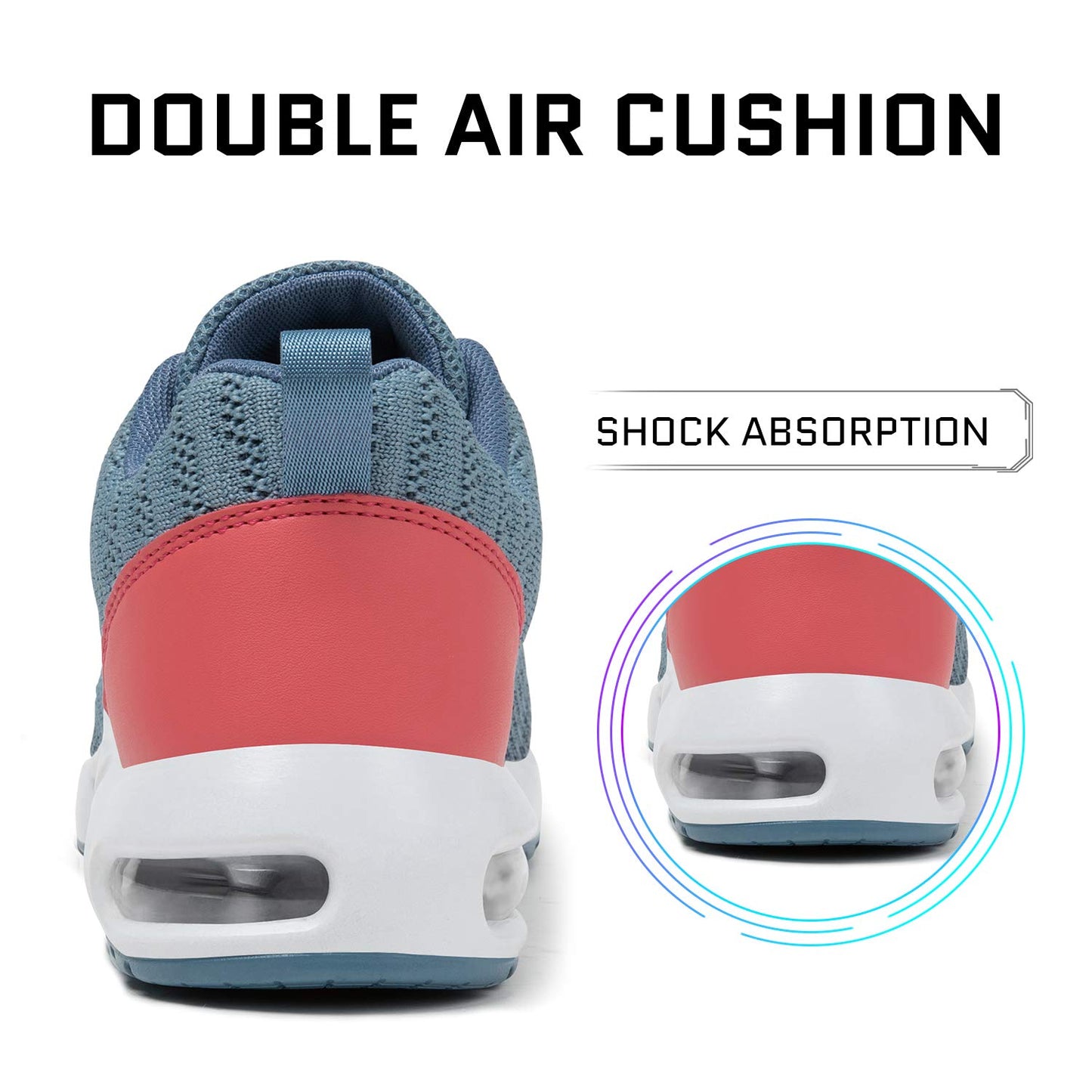 Mishansha Women's Running Shoes Outdoor Athletic Sport Tennis Shoes Excercise Breathable Comfortable Fashion Sneakers Walking Training Jogging Gym Shoes 9 Blue