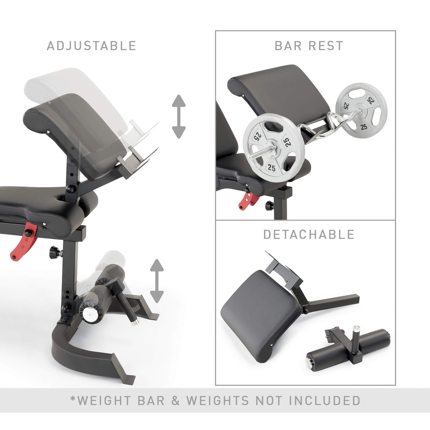 Marcy Smith Machine Cage System Home Gym Multifunction Rack, Customizable Training Station SM-4033, Red