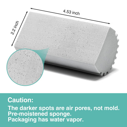 4 Pack Damp Dusting Sponge Duster, Grey Dust Cleaning Sponge, Reusable Household Cleaning Sponge Tool for Blinds, floorboards, Fan Blades, Vents, Glass, Railings, Mirrors