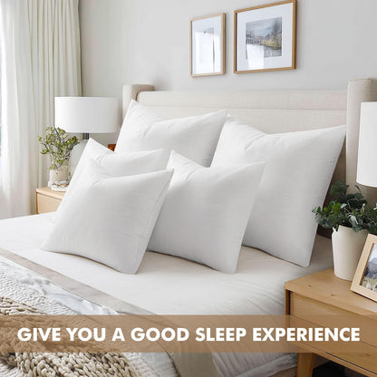 MIULEE Set of 4 Throw Pillow Inserts 22x22 Inches, 100% Virgin Filling Nowoven Pillow Inserts for Couch Sofa Living Room