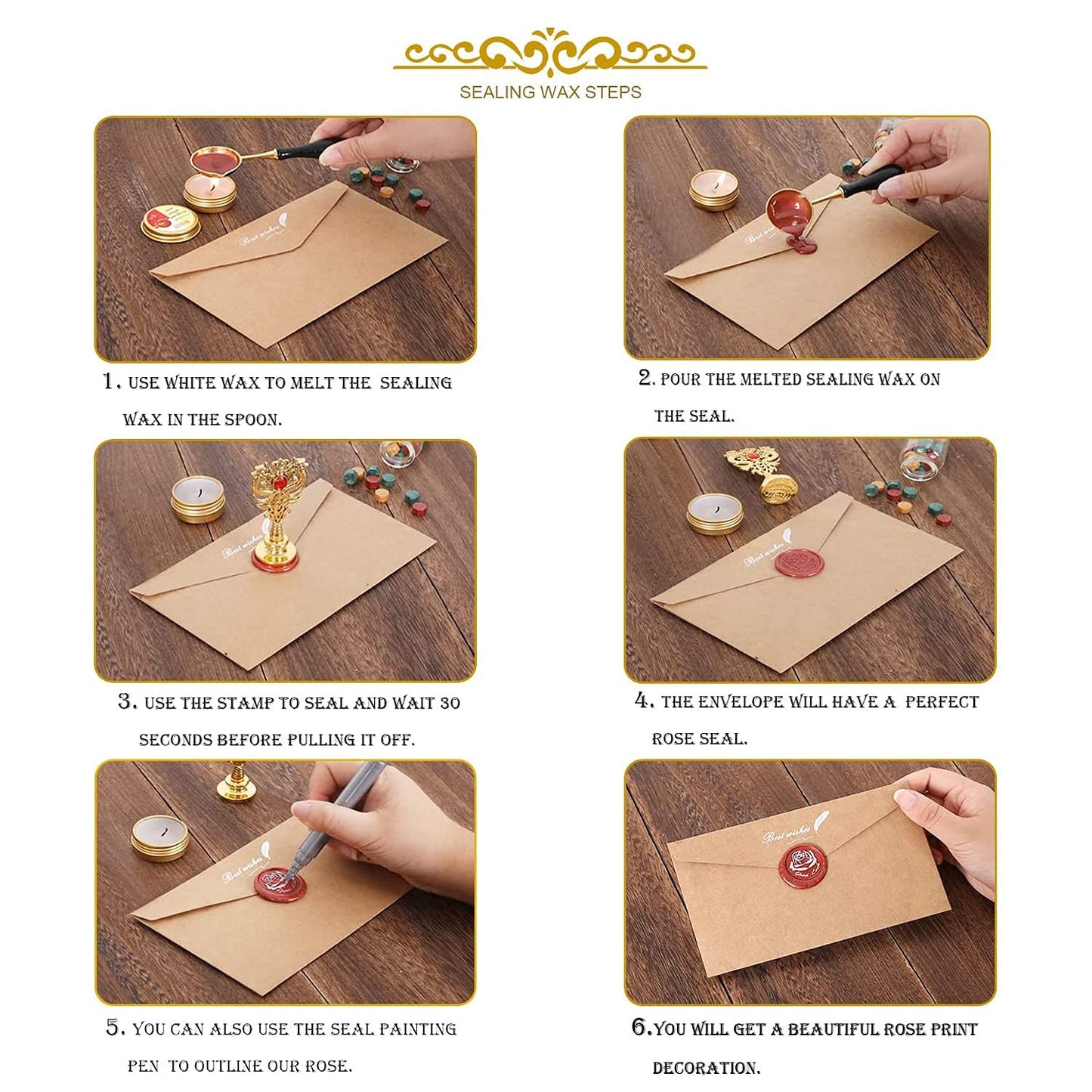 NC Quill Pen Ink Set,includes quill pen,wooden And glass dip pen,6 bottles ink,8 letter paper,1 envelope,17 Replaceable Nibs,1 bottle of fire lacquer wax,spoon,Seal Stamp,candle,pen holder, Cup.