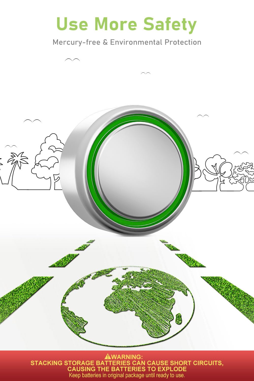 POWEROWL High Capacity LR44 Batteries 40 Pack, L1154F AG13 357 303 SR44 A76 Premium Alkaline Battery 1.5V Button Coin Cell Batteries