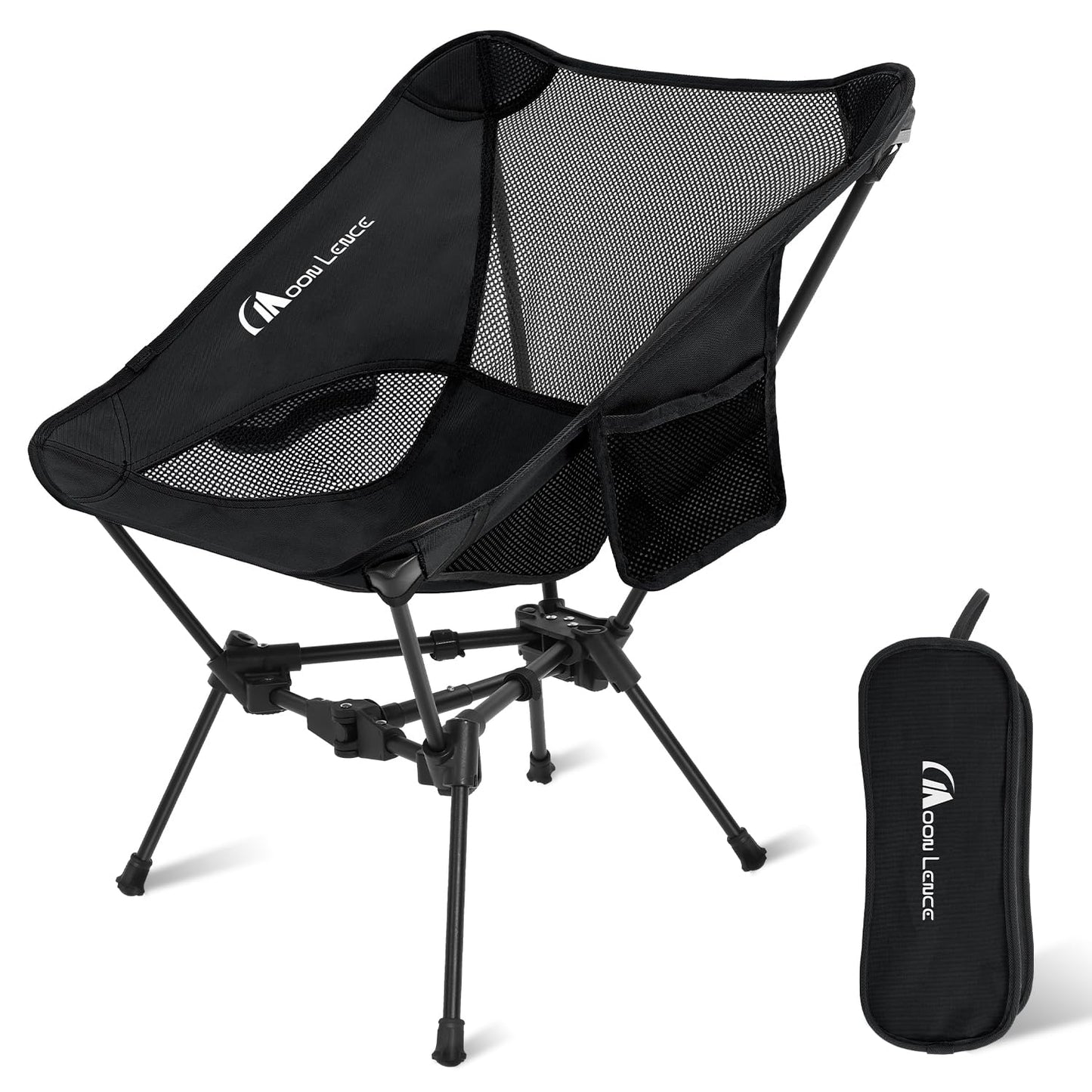 MOON LENCE Portable Camping Chair Backpacking Chair - The 4th Generation Ultralight Folding Chair - Compact, Lightweight Foldable Chairs for Hiking Mountaineering Beach