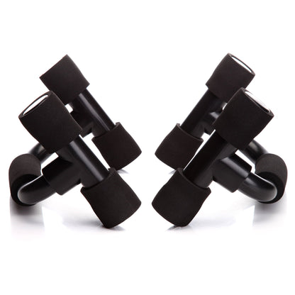 Readaeer Push Up Bars Gym Exercise Equipment Fitness 1 Pair Pushup Handles with Cushioned Foam Grip and Non-Slip Sturdy Structure Push Up Bars for Men & Women (Black)