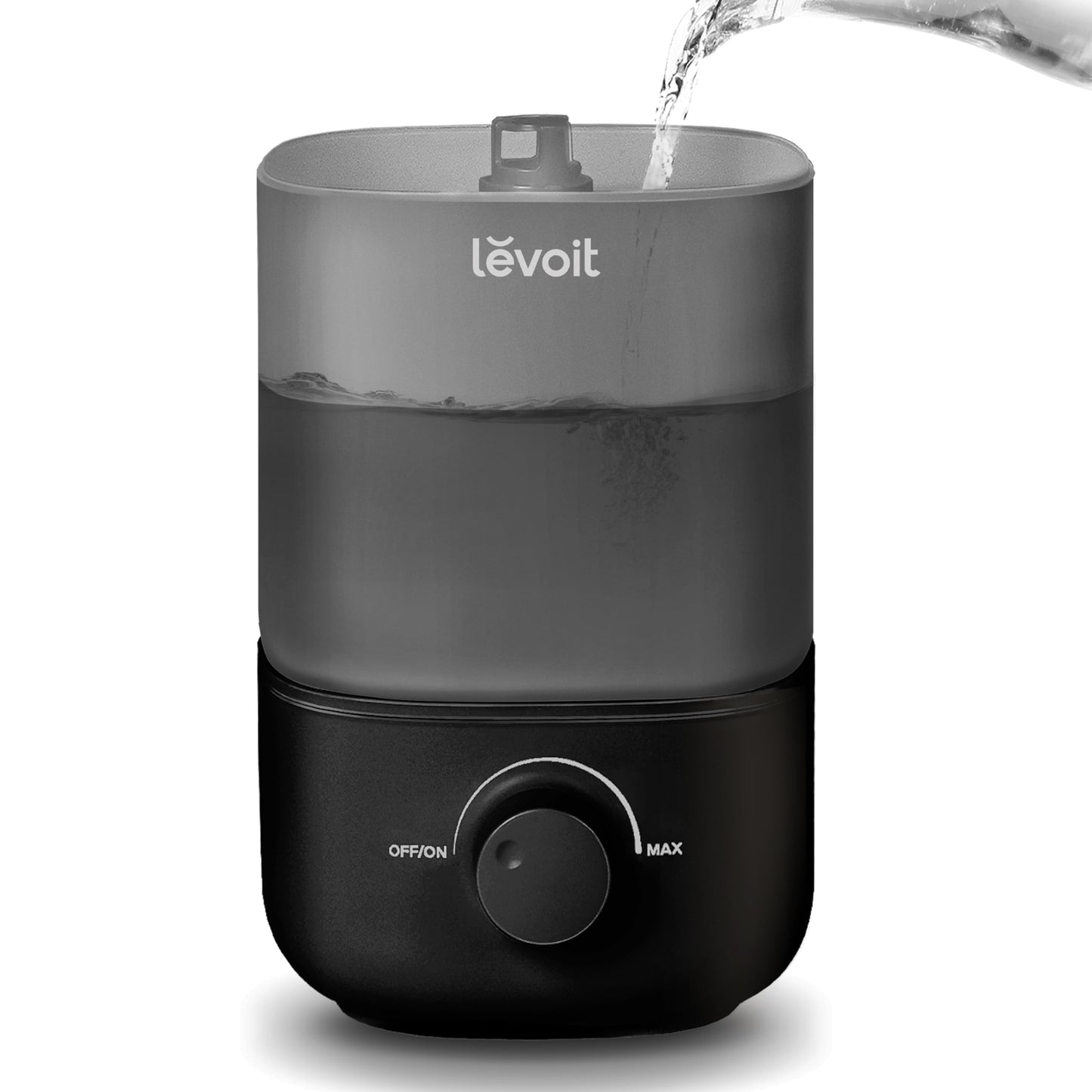 LEVOIT Classic 160 Top-Fill Ultrasonic Cool Mist Humidifier, Super Easy to Fill and Clean, Quiet Operation for Bedroom Home Baby & Plants, Auto Shut-off for Safety, 360° Rotating Nozzle, 2.5L, Black