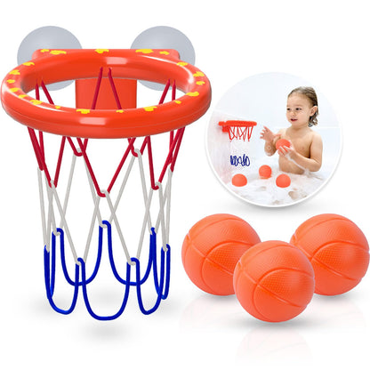 MARPPY Bath Toys - Bathtub Basketball Hoop for Kids Toddlers - Mold Free Bath Toys with Suction Cup & 3 No Hole Balls - Shower and Bathtub Toys for Toddlers - Boys Girls