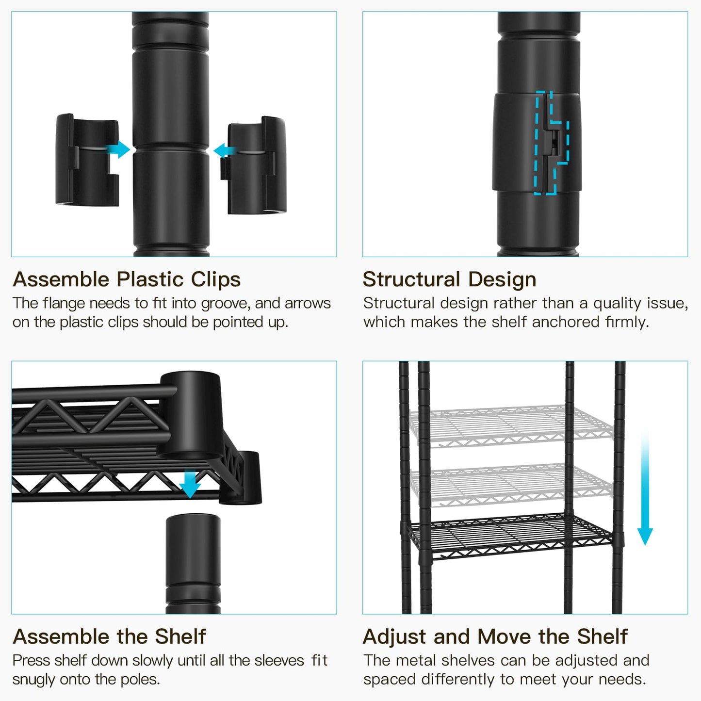 FUTASSI P1 Heavy Duty Garment Rack, 3 Tiers Adjustable Rolling Metal Closet Organizer with Lockable Wheels, FreeStanding Wardrobe with Double Hanger Rods & 1 Pair Hooks, Max Load 450 LBS, Black