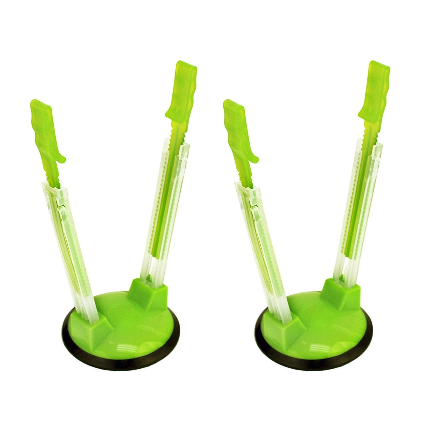 Jokari Adjustable Baggy Rack Stand 2 Pack Hands Free Food Storage Bag Holder Stand for Freezer and Sandwich Bags Clip Stand for Pouring Leftovers or Drying Reusable Ziploc Bags