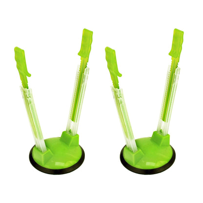Jokari Adjustable Baggy Rack Stand 2 Pack Hands Free Food Storage Bag Holder Stand for Freezer and Sandwich Bags Clip Stand for Pouring Leftovers or Drying Reusable Ziploc Bags