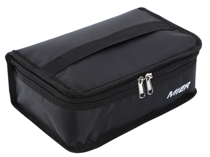 MIER Portable Thermal Insulated Cooler Bag Mini Lunch Bag for Kids, Black