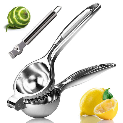 Monkkino Lemon Squeezer, Lemon Squeezer Juicer, Citrus Juicer Handheld, Metal Lemon Hand Press, Lime Squeezer Bar Tool, Manual Citrus Press w/Stainless Steel Zester