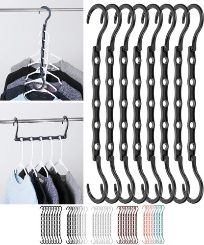 Mr. Pen- Space Saving Hangers, Black, 8 Pack, Clothes Organizers, Shirt Hangers, Magic Closet Space Savers, Back to School Supplies