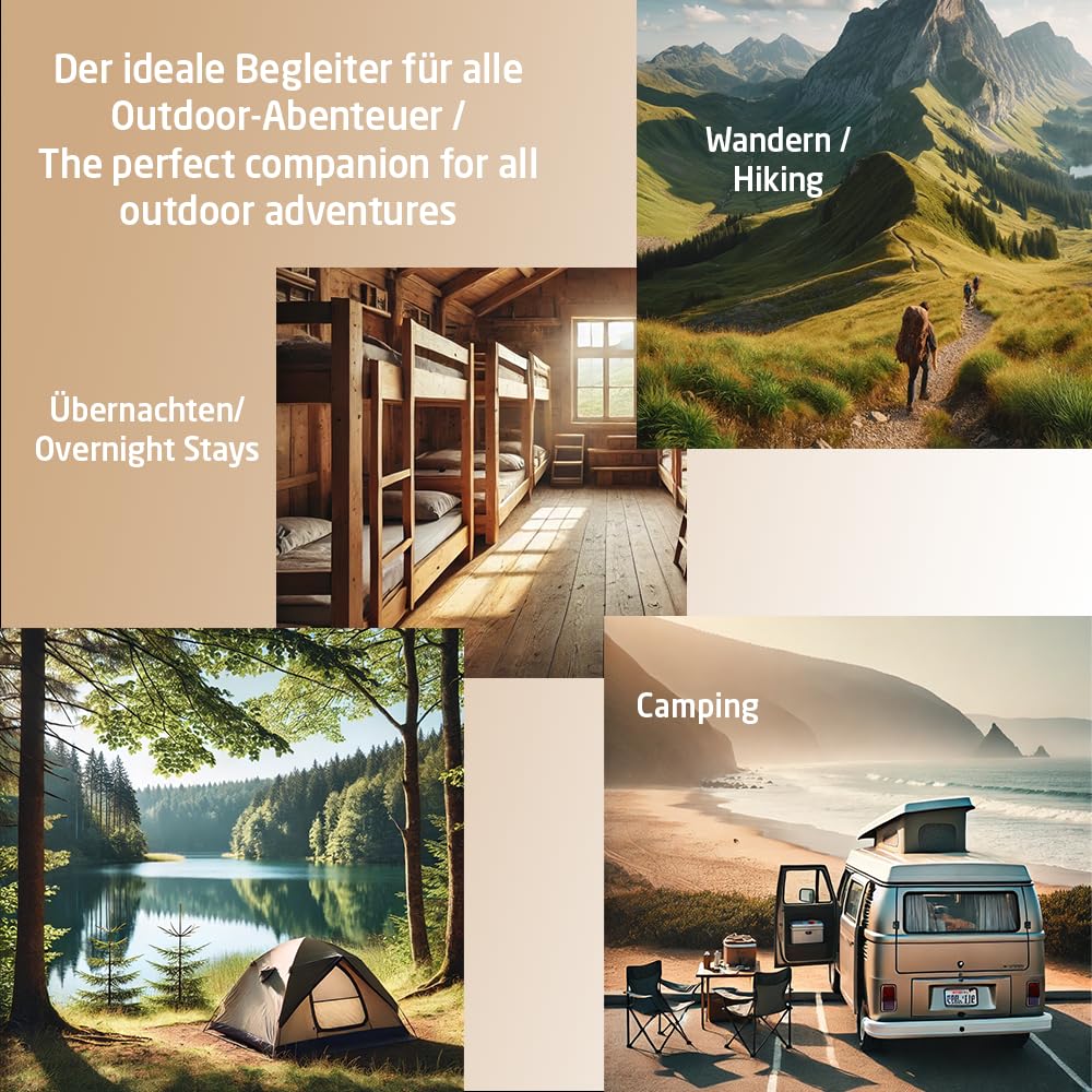 MIQIO Sport 2-in-1 Sleeping Bag Liner and XL Sized Travel Sheet - Ultra Lightweight Sleep Liner Double Travel Bed Sheet Inlett Inlay - Blue Zipper Right