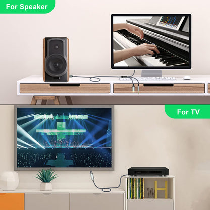 Lightning to RCA Cable Audio Aux Adapter（10.3M）,RCA to 3.5mm Cable，USB C to 2 RCA Audio Cable， (3 in 1 Audio Cable) for Power Amplifier, Car, Home Theater, Speaker and More(Lightning Compatible)