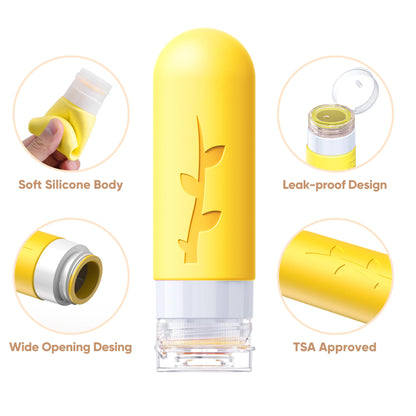 19pack Travel Bottles for Toiletries, TSA Approved Silicone Travel Size Containers for toiletries, Refillable & Leakproof Travel shampoo and conditioner bottles