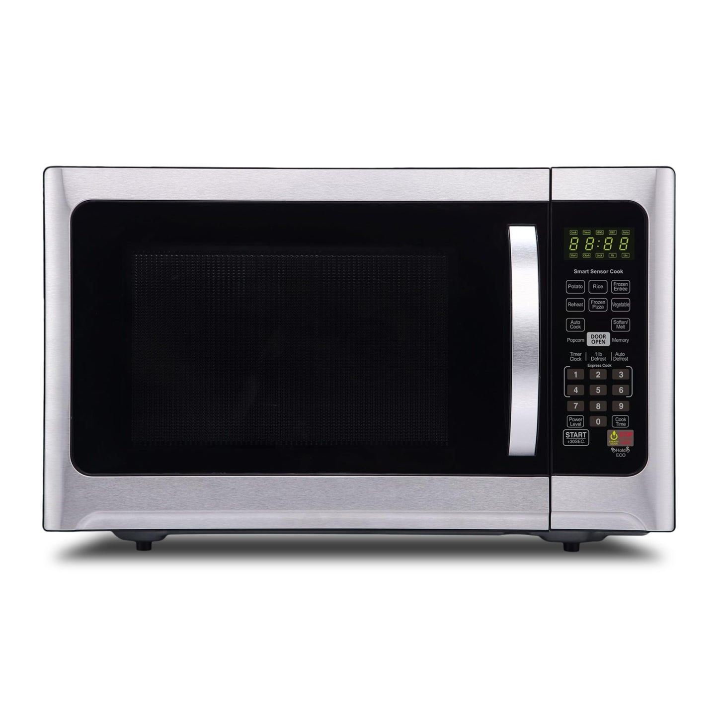 Farberware Countertop 1000 Watts 1.2 cu ft-Smart Sensor Microwave Oven with LED Lighting and Child Lock-Perfect for Apartments and Dorms-Easy Clean Black Interior, Stainless Steel