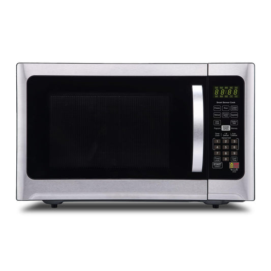 Farberware Countertop 1000 Watts 1.2 cu ft-Smart Sensor Microwave Oven with LED Lighting and Child Lock-Perfect for Apartments and Dorms-Easy Clean Black Interior, Stainless Steel