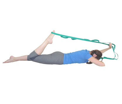 Physical Therapy Stretch Strap by Morning Sky - 10-Loop 73-inch Rehab Strap with Instructional Guide for Rehab, Stretching, Yoga.