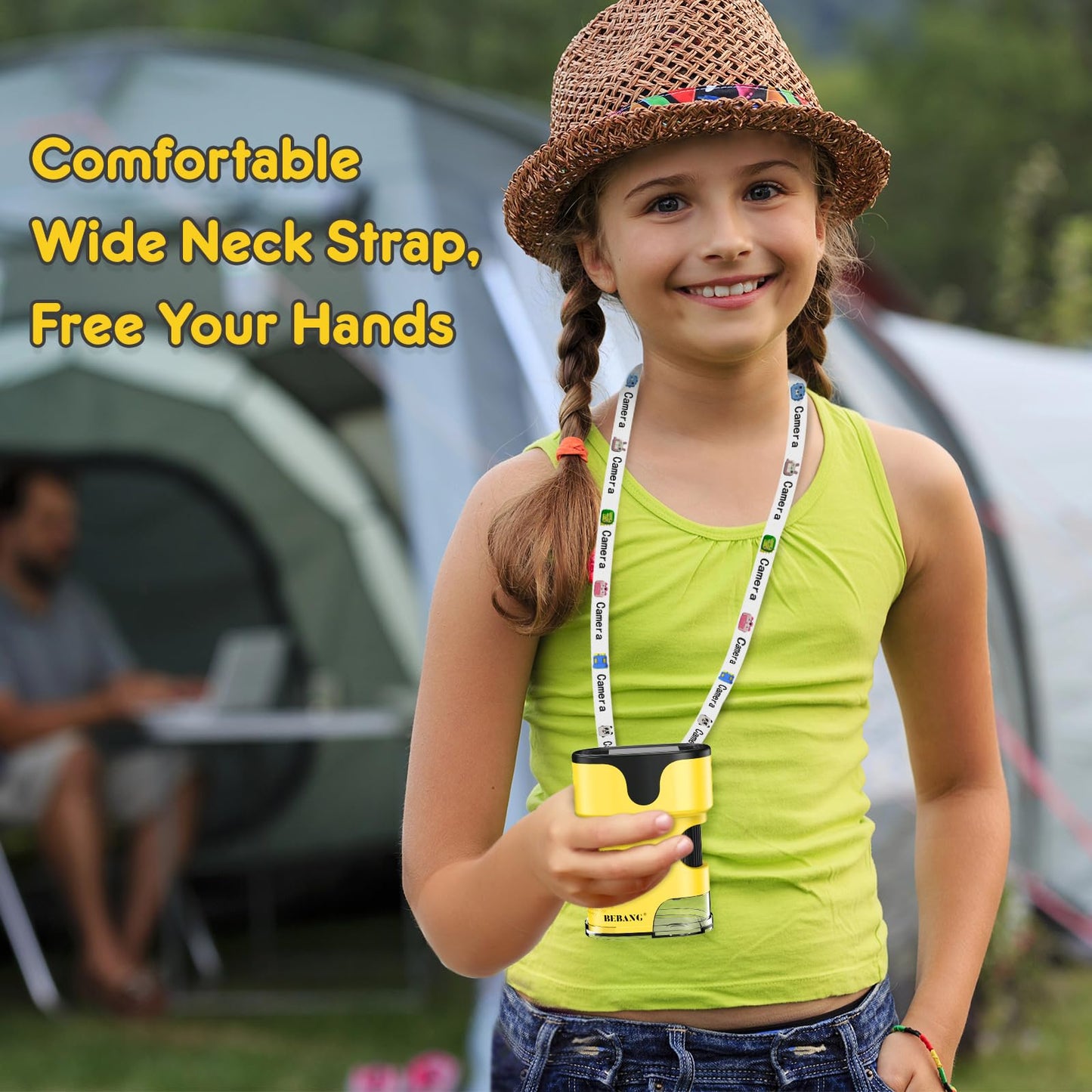 1000X Handheld Microscope for Kids 4K 2.0" Screen Rechargeable Mini Pocket Digital Microscopes w/Slides Kit Portable Edu Gift Age 4-6 8-12 Children Students (Yellow)