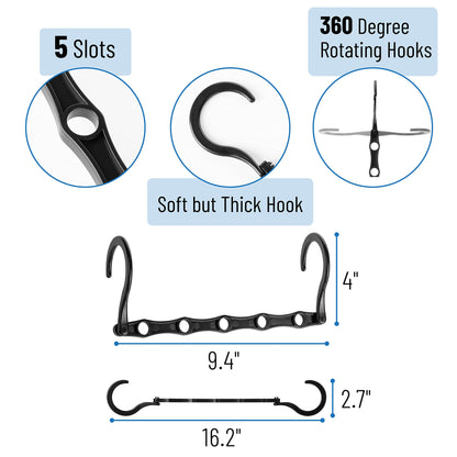 Mr. Pen- Space Saving Hangers, Black, 8 Pack, Clothes Organizers, Shirt Hangers, Magic Closet Space Savers, Back to School Supplies