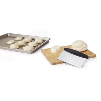 OXO Good Grips Stainless Steel Bench Scraper & Chopper, Dough Cutter for Baking
