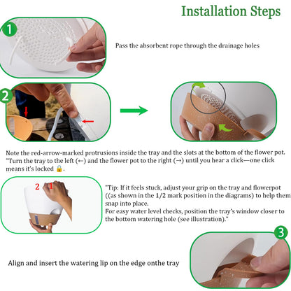 10 Inch Hanging Planters for Indoor Plants & Outdoor - 2 Pack Self-Watering Hanging Pots with Drainage Holes, Visual Reservoir, 2 Hangers - Self-Watering Hanging Baskets Flower Pots