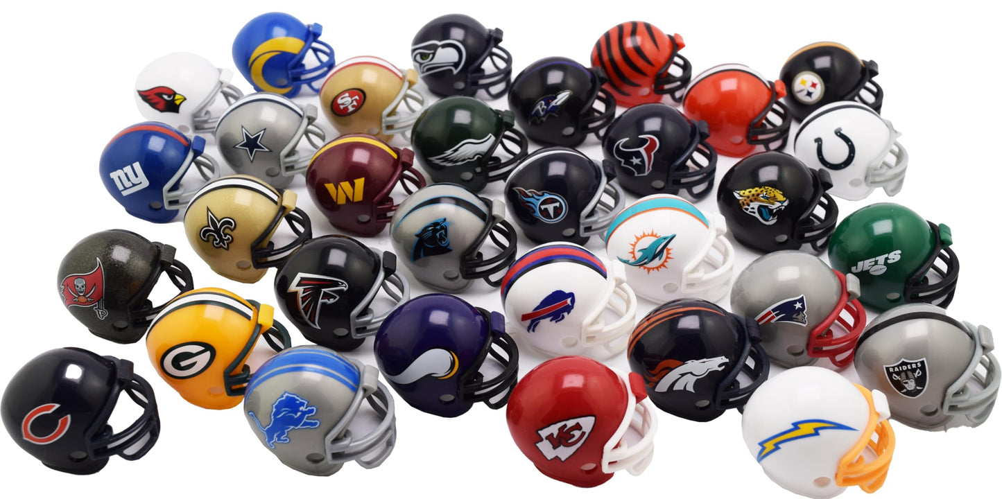 Riddell 32 Piece NFL Helmet Tracker Set - Gumball Size Helmets - All NFL Current Logo's - New 2023 Set