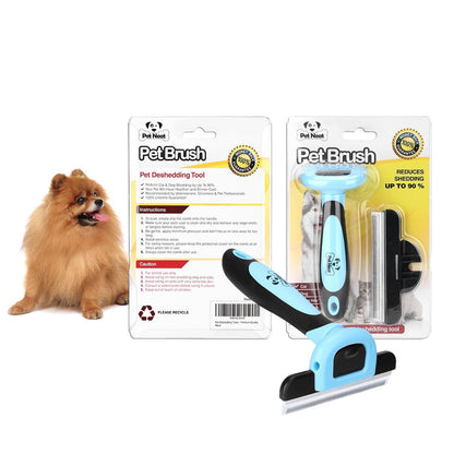 Pet Neat Pet Grooming Brush Effectively Reduces Shedding by Up to 95% Professional Deshedding Tool for Dogs and Cats