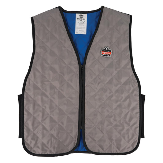 Ergodyne mens - Cooling Vest Embedded Polymer Zipper, Gray, X-Large US