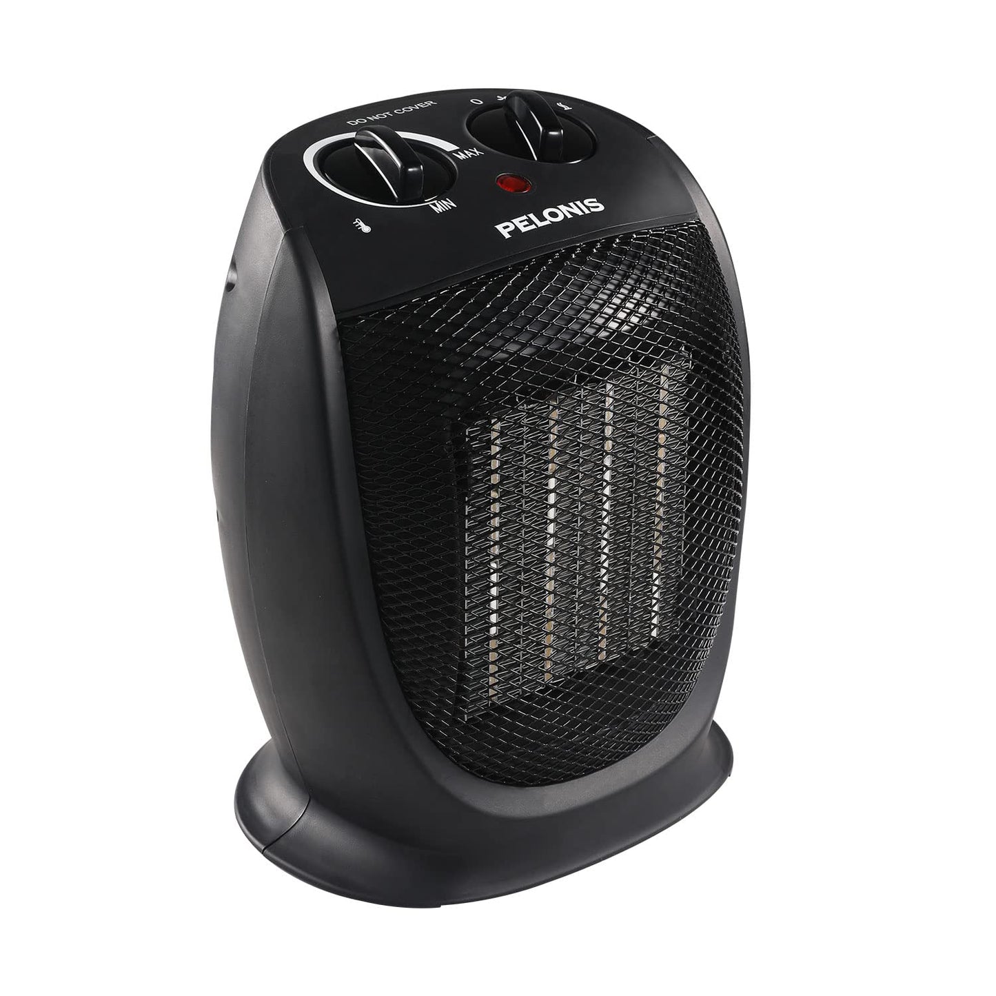 PELONIS PHTA1ABB Portable, 1500W/900W, Quiet Cooling & Heating Mode Space Heater for All Season, Tip Over & Overheat Protection,for Home, Office Personal Use, Black , 9inch