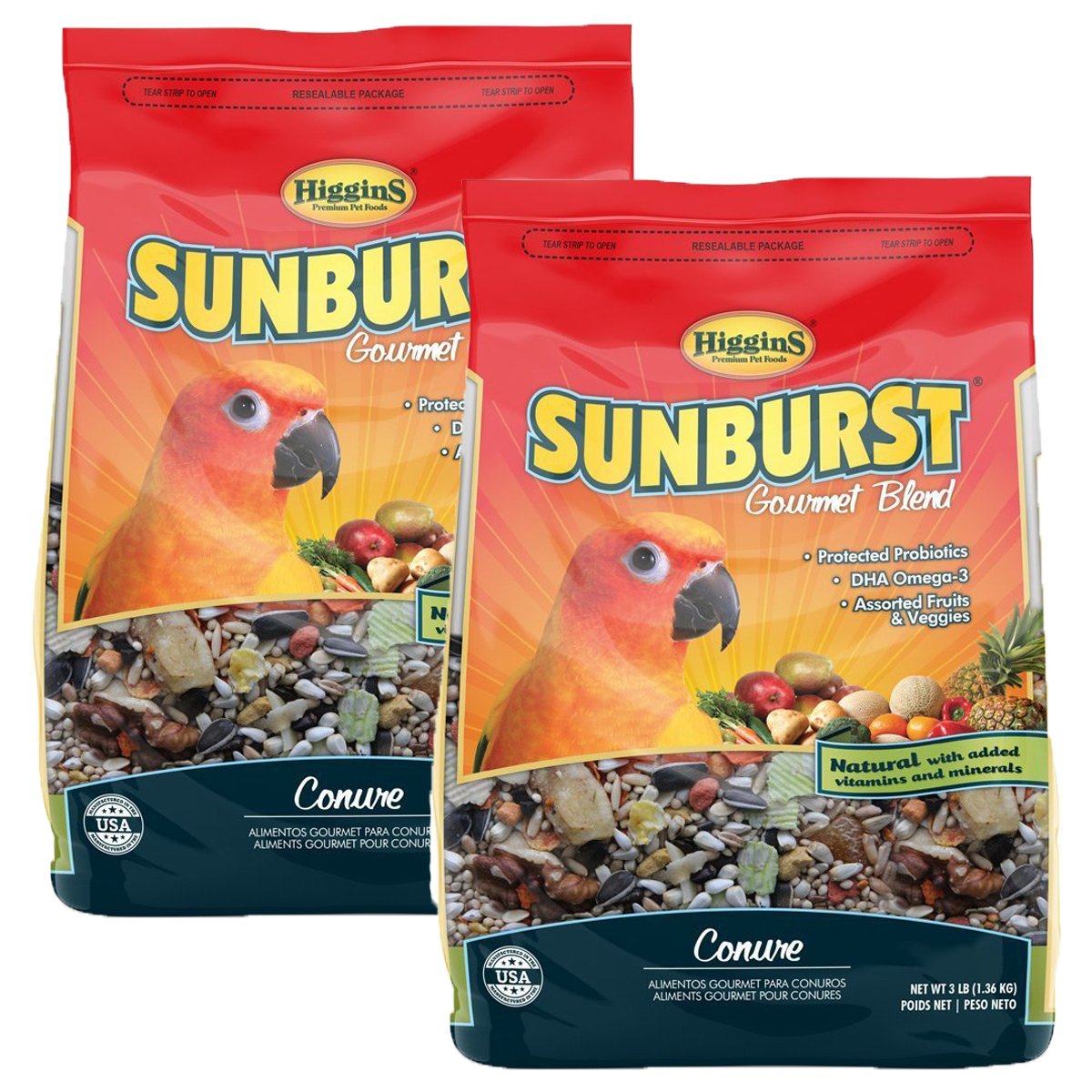 Higgins Sunburst Gourmet Food Mix for Conures