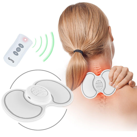 OSITO FSA Wireless TENS Unit Muscle Stimulator EMS Massage Machine with Remote Rechargeable Mini Pain Relief Therapy Device Wireless Electric Pulse Massager for Neck Shoulder Back