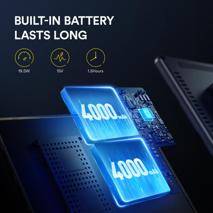 RALENO 19.5W LED Video Soft Light Panel, 650Lux/m Camera Panel Light Built-in 2* 4000mAh Batteries, CRI>95 3200-5600K Photography Studio Lights for TikTok YouTube Video Recording Photography Streaming