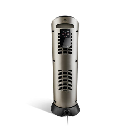 Lasko Tower Space Heater Indoor, Compact Electric Heaters for Indoor Use, Small Space Heater with Remote, Ideal Lasko Space Heaters for Indoor Use, 22.5 Inches, Grey/Black, 1500W, 751320