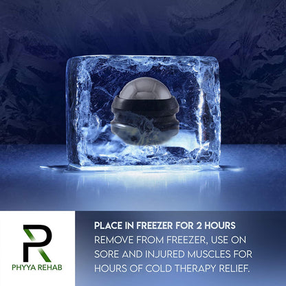 Phyya Rehab - Massage Ice Roller Ball - Roller for Muscles Deep Tissue - Cold Therapy - Plantar Fasciitis Roller