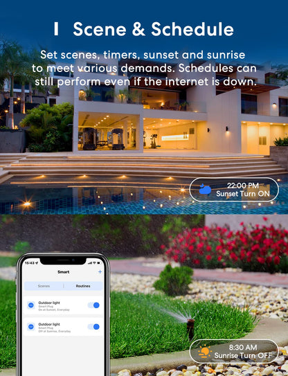 meross Outdoor Smart Plug Compatible with Apple HomeKit, Siri, Alexa, Google Assistant and SmartThings, Waterproof Outdoor Outlet, Remote & Voice Control, Timer, FCC and ETL Certified