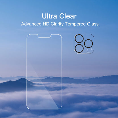 Ailun 2 Pack Screen Protector for iPhone 13 Pro Max [6.7 inch] Display 2021 with 2 Pack Tempered Glass Camera Lens Protector,[9H Hardness]-HD Case Friendly