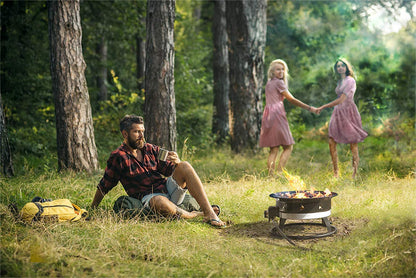 Outland Living Portable Propane Fire Pit, 19-inch, 58,000 BTU with Fire Pit Cover & Carry Kit, Smokeless Gas Firebowl | Perfect for Camping, Patio, Backyard, Tailgating, Deck, RV| Black 893 Deluxe