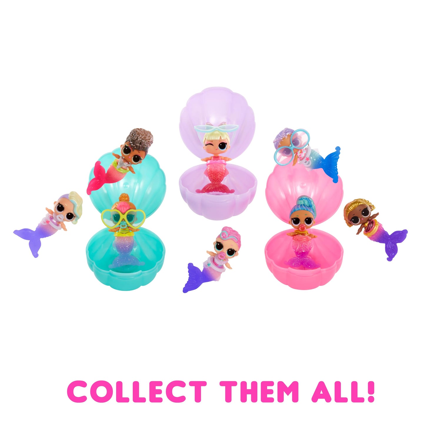 LOL Surprise Mermaids Baby Sisters with Color Change Tail, 8 Dolls to Collect, Fashion Accessories, Great Gift for Kids Ages 4+