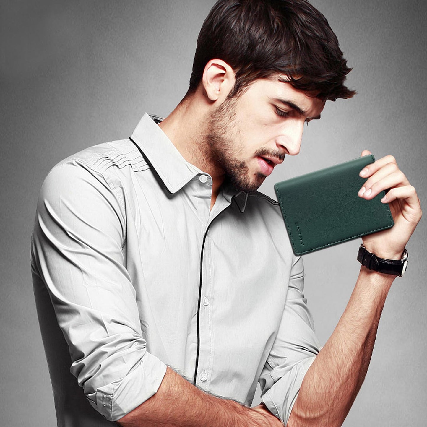 Premium Leather Passport Holder for Travel - RFID Blocking Passport Wallet for Men & Women, Passport Cover with Card Slots, ID Window - Business Travel, Airport Security, Gift for Travelers